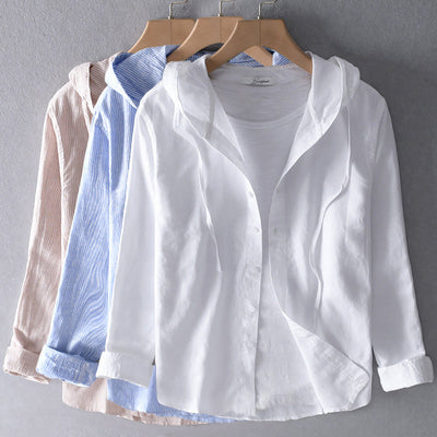 Salwa | Lichtgewicht blouse met capuchon