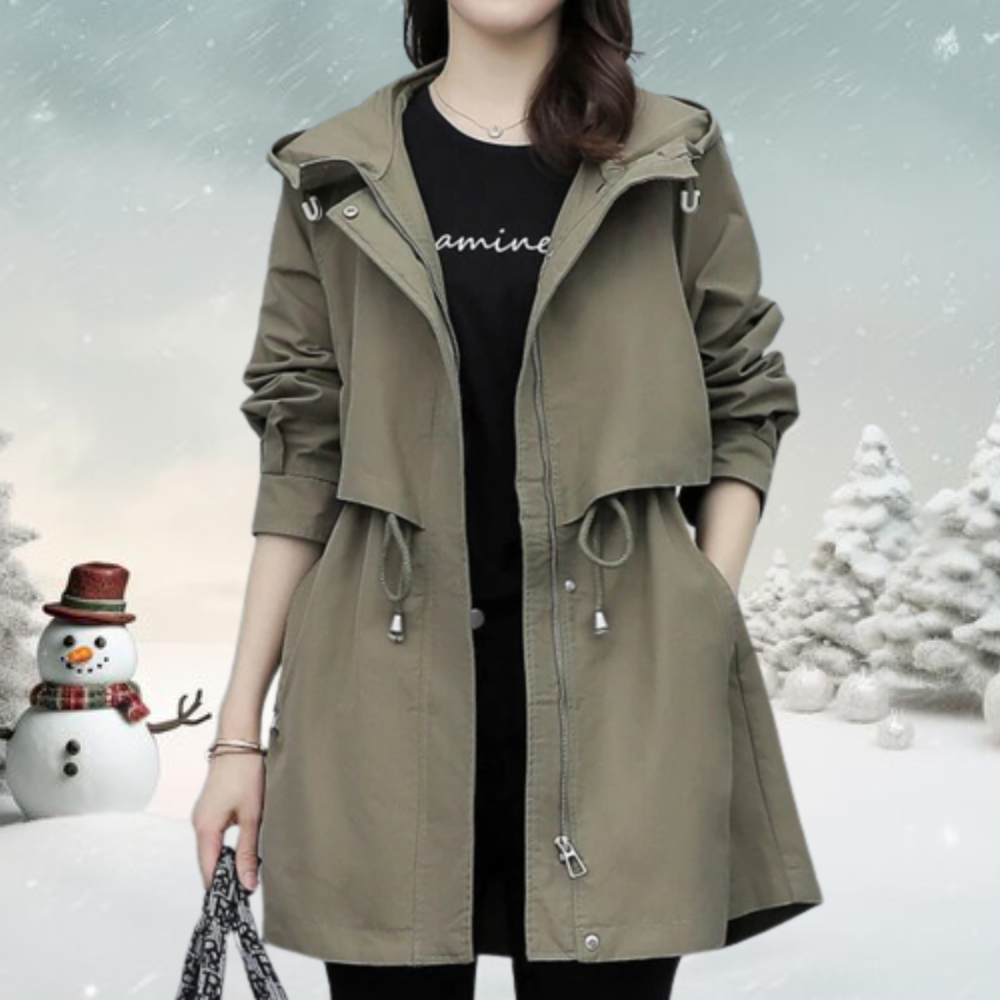 Anouk | trenchcoat met capouchon