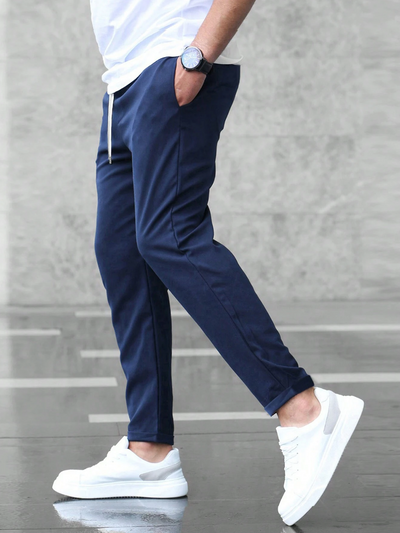 Zwarte Heren Broek - Comfortabel Stretchmateriaal, Tijdloos Ontwerp-3