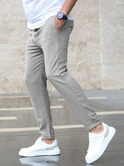 Zwarte Heren Broek - Comfortabel Stretchmateriaal, Tijdloos Ontwerp-2