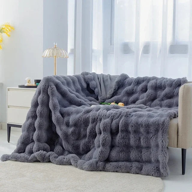 Dubbelzijdig pluche extra zacht fleece sherpa bedsprei pluizig en verbetert de slaap Dubbelzijdig pluche extra zacht fleece sherpa bedsprei pluizig en verbetert de slaap