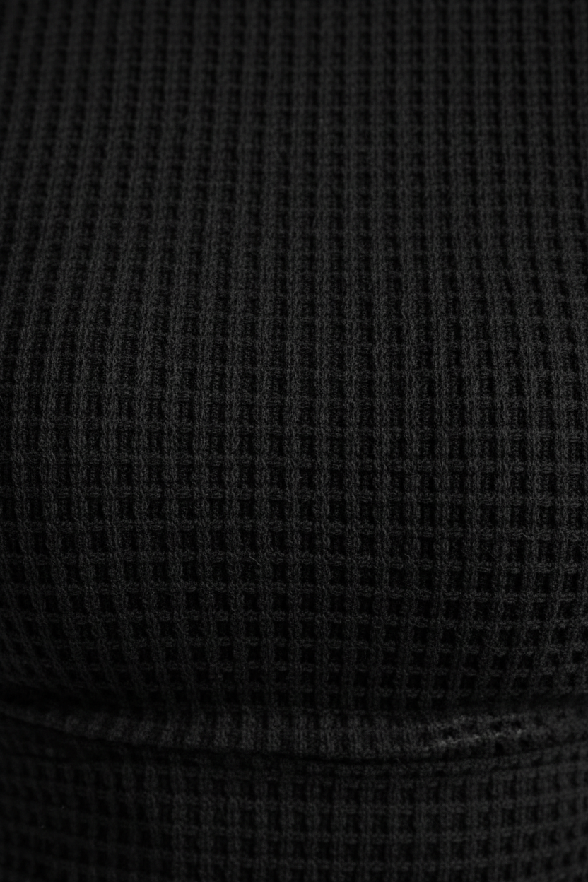 Zylia | Cropped Sweatshirt Dames met Hoge Hals in Wafelgebreide Textuur 7