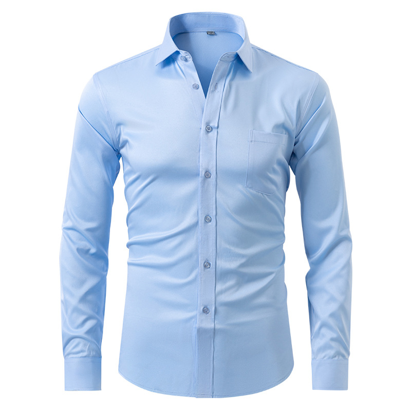 Benjamin | Ademend hoogelastisch antirimpel shirt