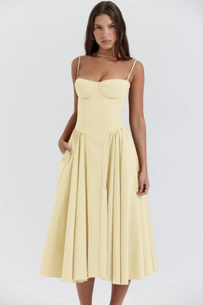 Camila | Mouwloze midi-jurk