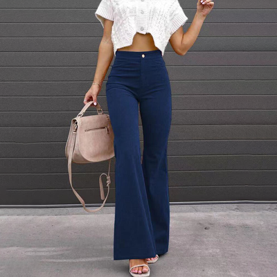Rihanna | Flared broek met ronde pasvorm