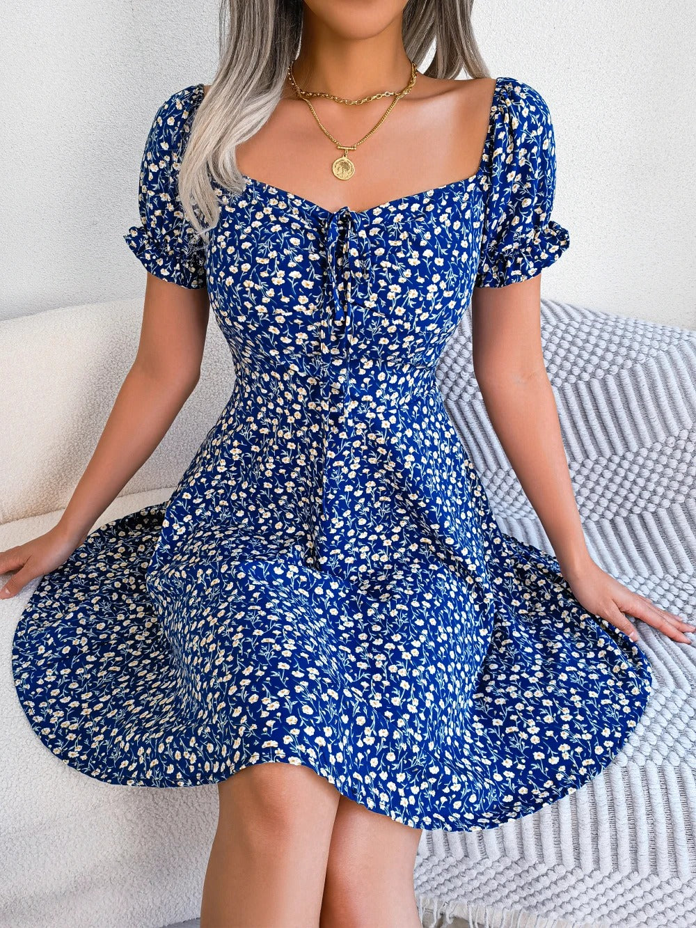 Bonita | Casual Jurk met Korte Mouwen