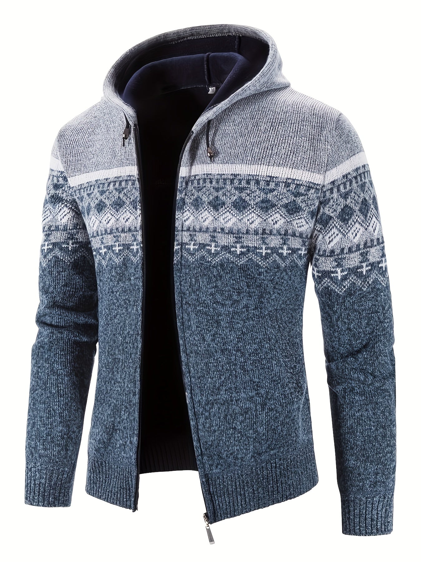 SAMUEL | WARME HOODIE MET ZIJZAKKEN
