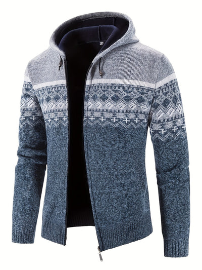 SAMUEL | WARME HOODIE MET ZIJZAKKEN