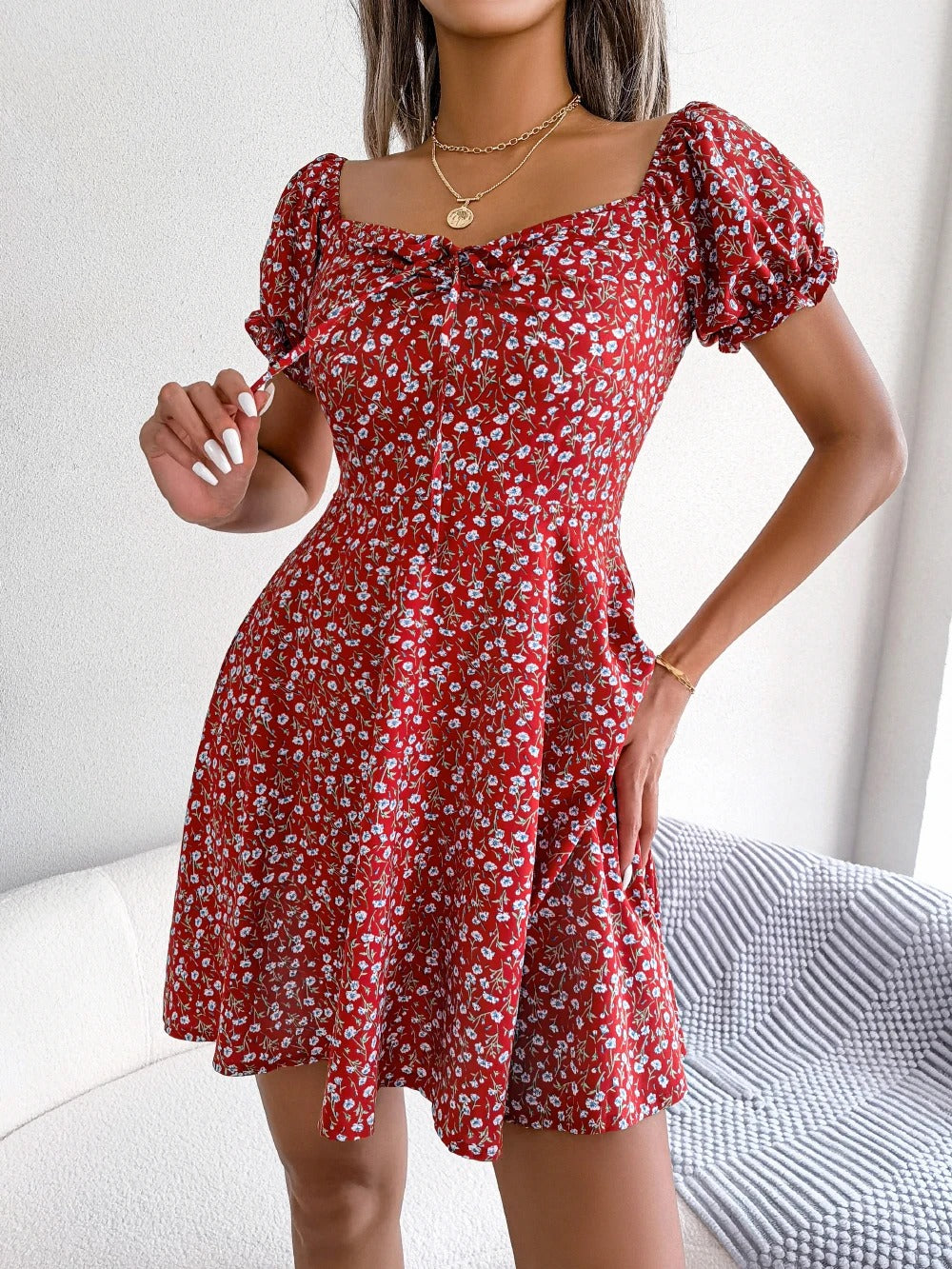 Bonita | Casual Jurk met Korte Mouwen