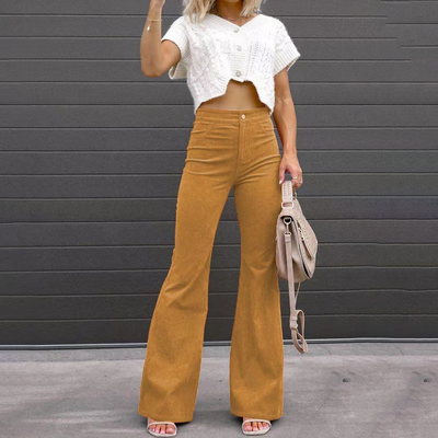 Rihanna | Flared broek met ronde pasvorm