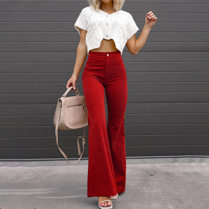 Rihanna | Flared broek met ronde pasvorm