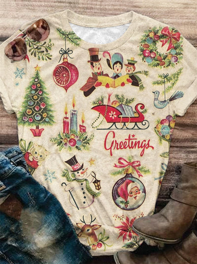 Katy | Vintage Kerstmis T-Shirt