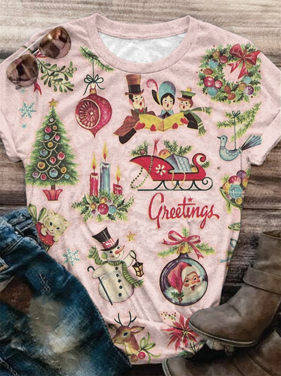Katy | Vintage Kerstmis T-Shirt