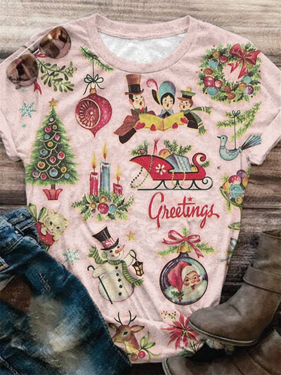 Katy | Vintage Kerstmis T-Shirt