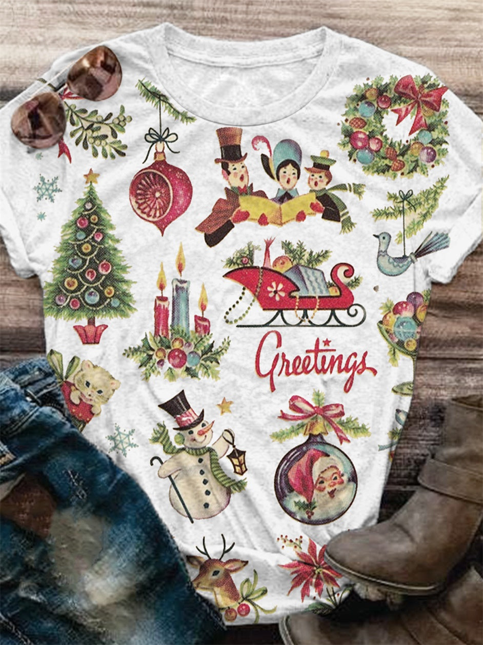 Katy | Vintage Kerstmis T-Shirt