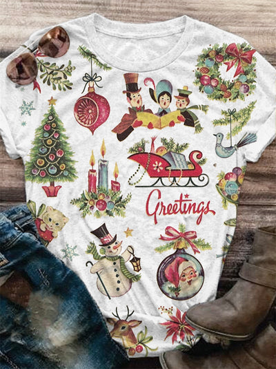 Katy | Vintage Kerstmis T-Shirt