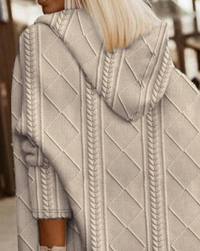 Jasmine | Lang vest met capuchon