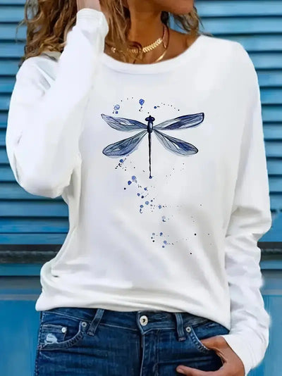 Olivia | Comfy top met lange mouwen en ronde hals
