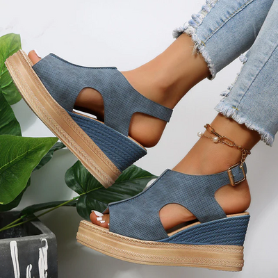 Ava | Zomersandalen met hoge zool