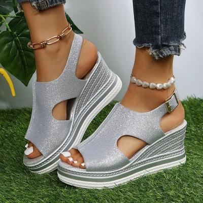 Ava | Zomersandalen met hoge zool