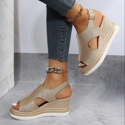 Ava | Zomersandalen met hoge zool