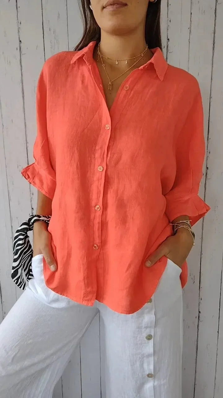 Variant image for Isabella | Damesblouse met V-hals en Vlinderdas-17