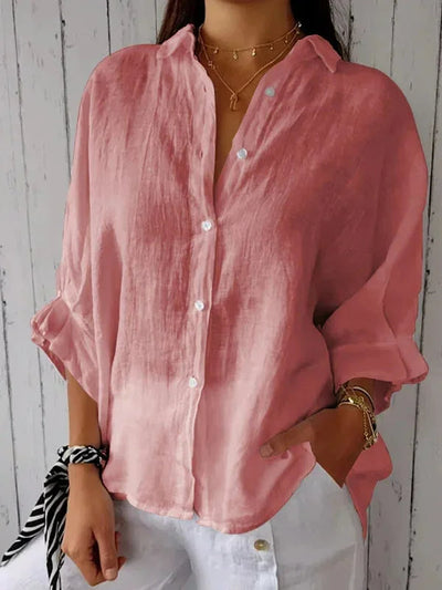 Isabella | Damesblouse met V-hals en Vlinderdas-5