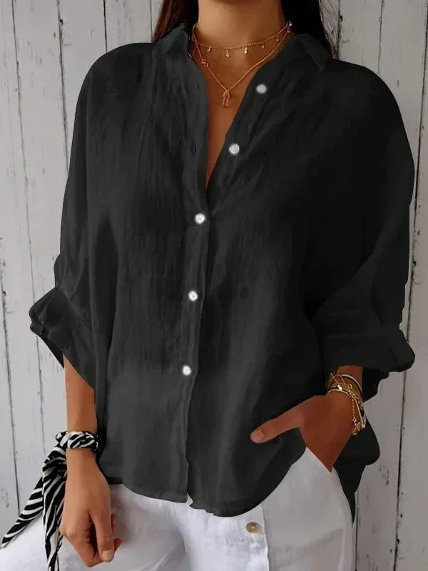 Variant image for Isabella | Damesblouse met V-hals en Vlinderdas-33