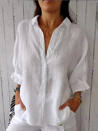 Variant image for Isabella | Damesblouse met V-hals en Vlinderdas-9
