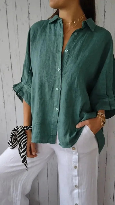 Variant image for Isabella | Damesblouse met V-hals en Vlinderdas-25