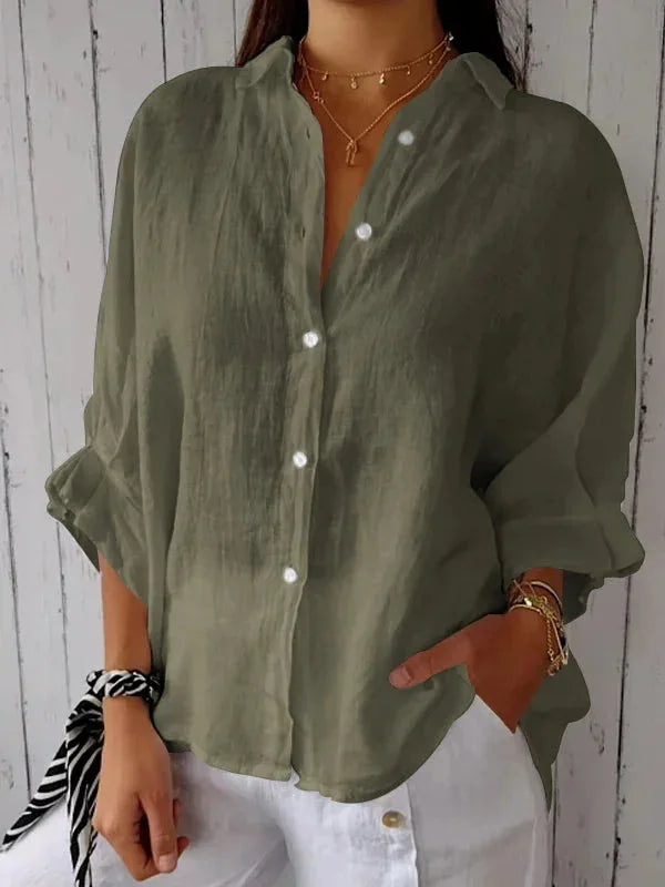 Variant image for Isabella | Damesblouse met V-hals en Vlinderdas-1