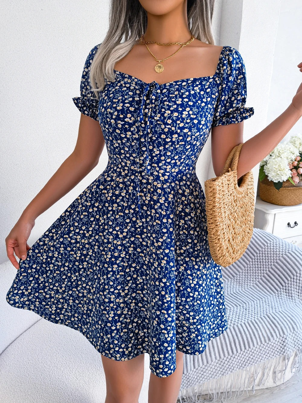 Bonita | Casual Jurk met Korte Mouwen