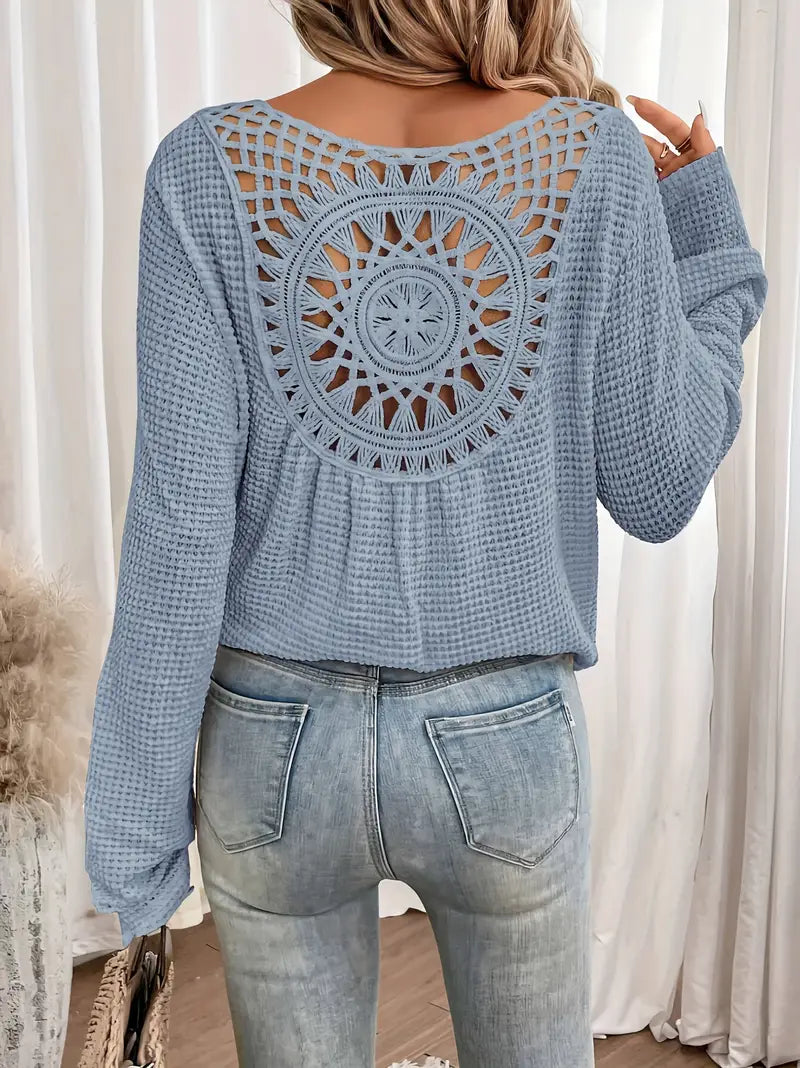 Sassa™ | Overhemd met elegante wafel V-hals