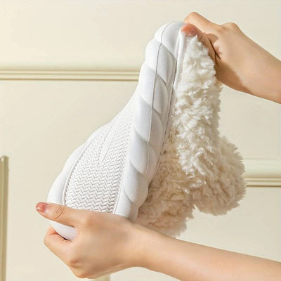 Marina | Effen donzige pantoffels
