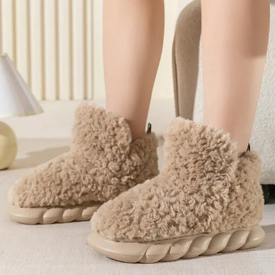 Marina | Effen donzige pantoffels