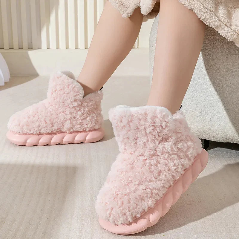 Marina | Effen donzige pantoffels