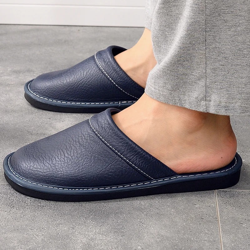 Xavier | Heren Leren Pantoffels van Hoogwaardig Leder met Comfortabele Voering-6