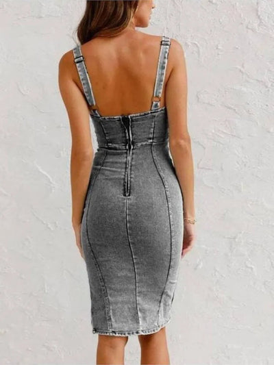 Jarra | Denim jurk met verstelbare bandjes