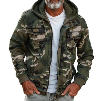Ramon | Camouflage cargojack met capuchon