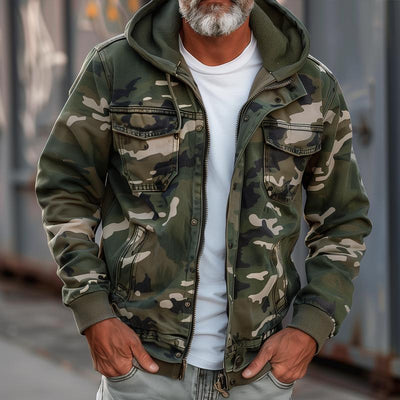 Ramon | Camouflage cargojack met capuchon
