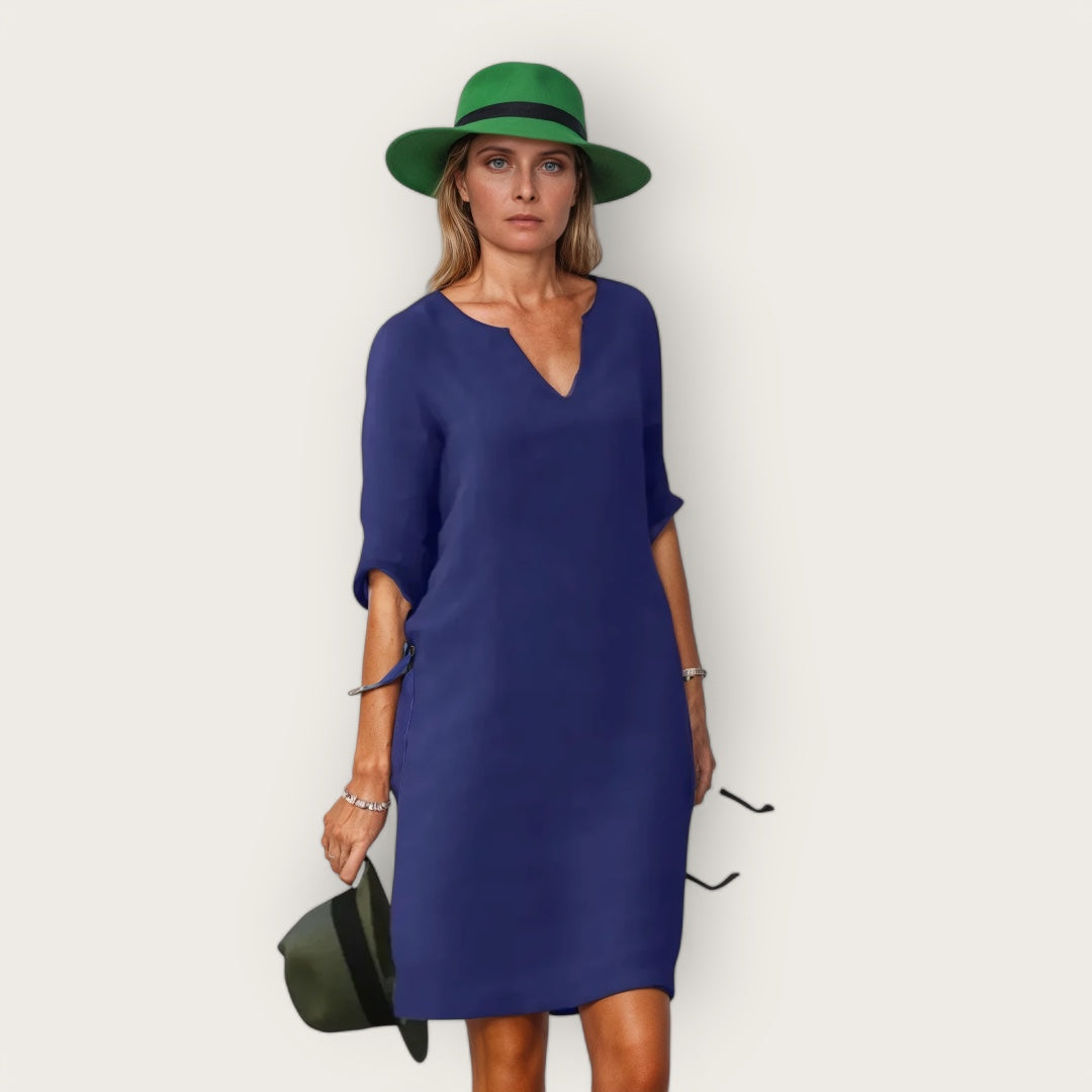 Seline | Elegante jurk met V-halslijn