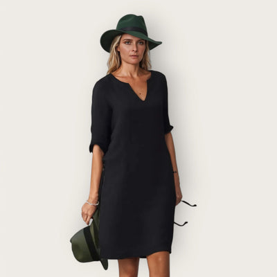 Seline | Elegante jurk met V-halslijn