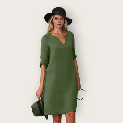 Seline | Elegante jurk met V-halslijn
