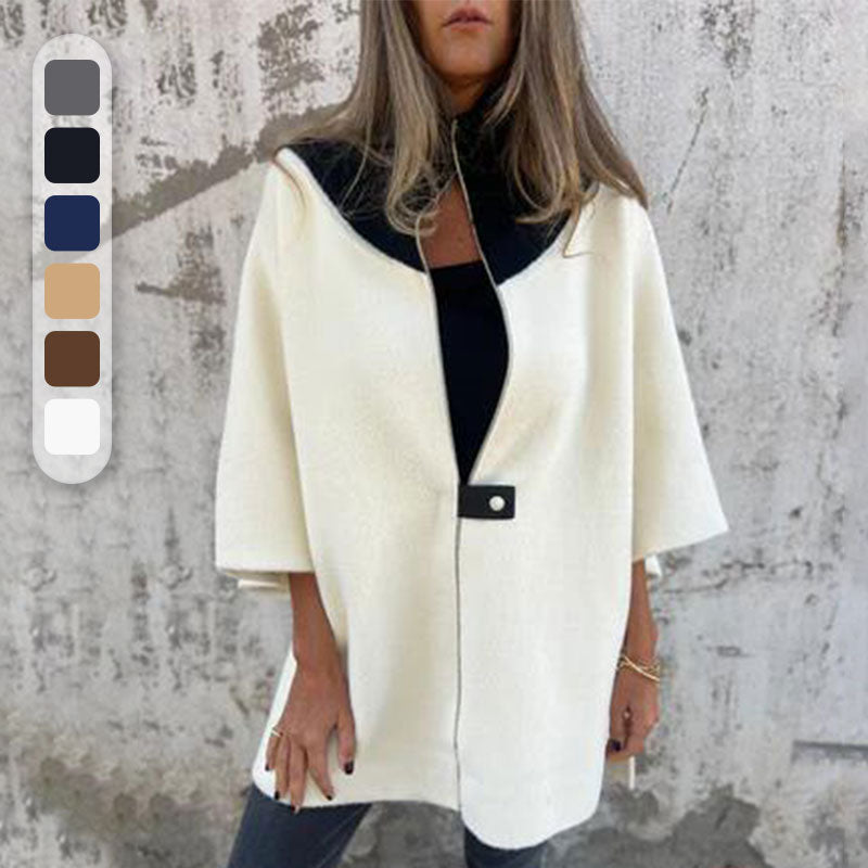 Eleanora | Casual jas met hoge kraag