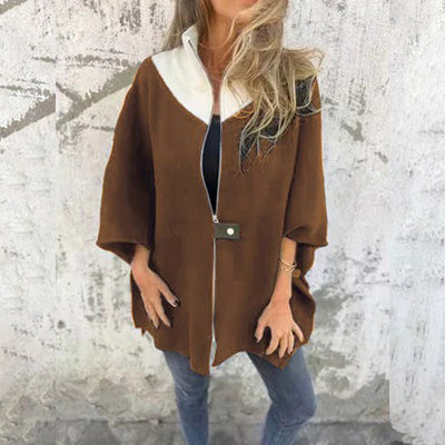 Eleanora | Casual jas met hoge kraag
