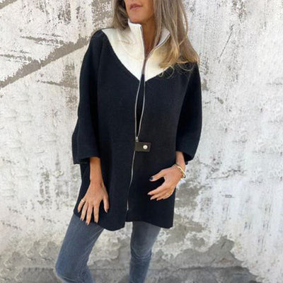 Eleanora | Casual jas met hoge kraag