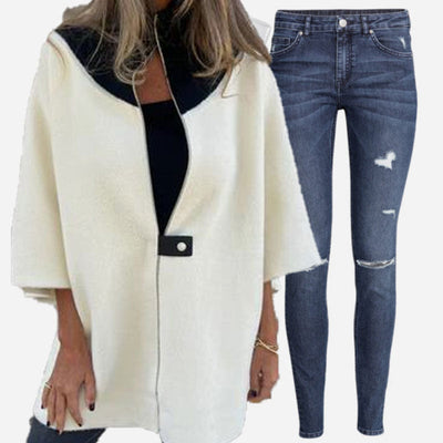 Eleanora | Casual jas met hoge kraag