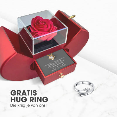 Eeuwige Bloem | Symbolisch Hart Met 14K Ketting Voor Je Geliefde