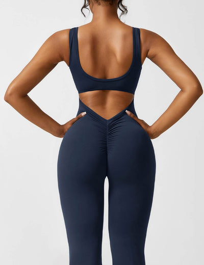 Venus | V-Rug Flared Jumpsuit