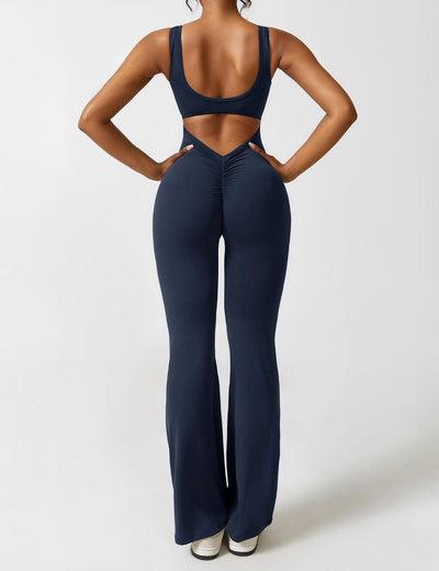 Venus | V-Rug Flared Jumpsuit